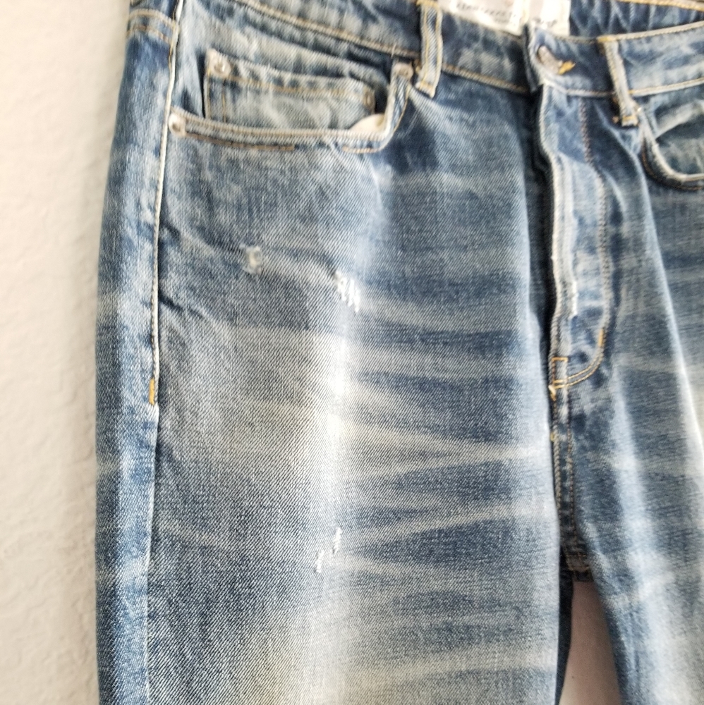 Golden Goose Happy Distressed Tapered Leg High Rise Jeans Size 27 Mid Wa… - Picture 5 of 10